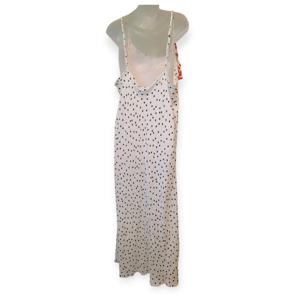 RIXO x Target 1X White Red Polka Dot Ruffle Slip Dress Summer Brunch Wedding 🌺 - Picture 5 of 12